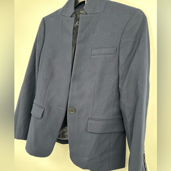 J.Crew Regent Blazer In Four - Season Stretch Size 0P Notch Lapel Navy NWT $228 - Picture 9 of 9